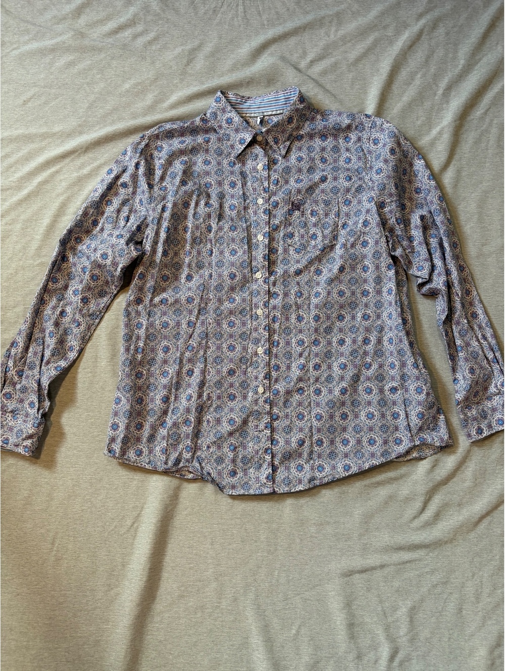 Cinch Women’s XXL Western Button Up Shirt Paisley Medallion Print Cotton